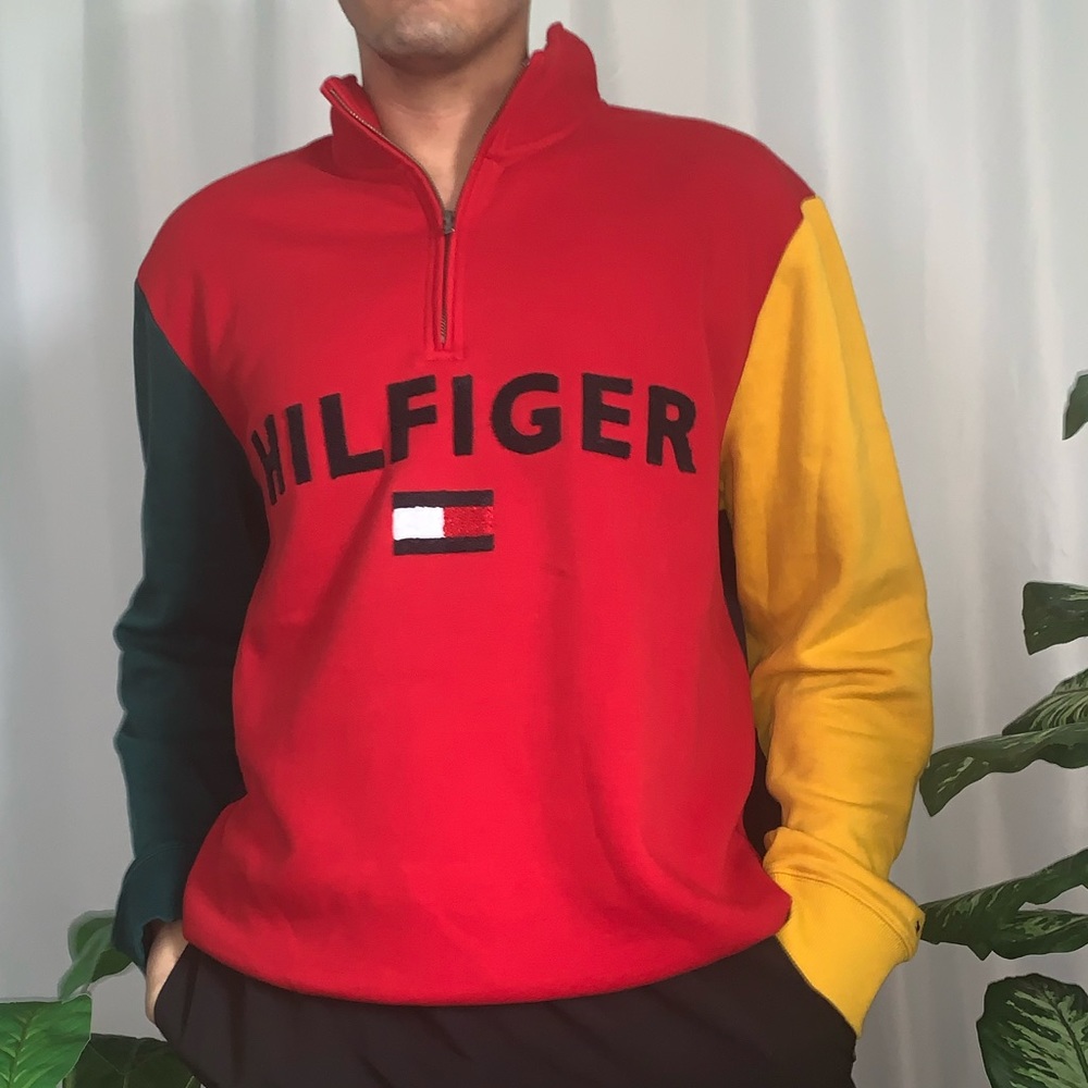 TOMMY HILFIGER QUATER ZIP SWEATER